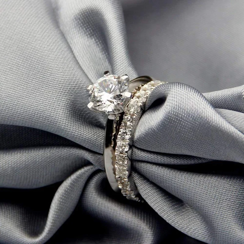 925 Sterling Silber Ring 2Ct Rundschliff SONA Diamant Hochzeit Schmuck Ringe Engagement für Frauen SZ 4-10