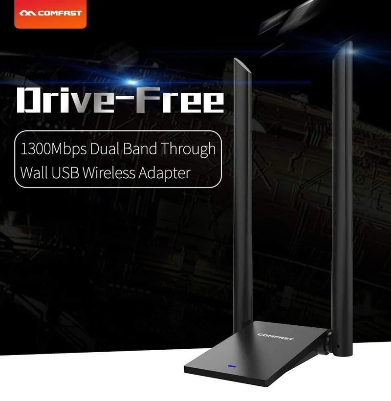1300Mbps Dual Band USB Wireless Adapter 2.4G & 5.8G USB3.0 & USB2.0 6dBi Antenne CF-WU782AC