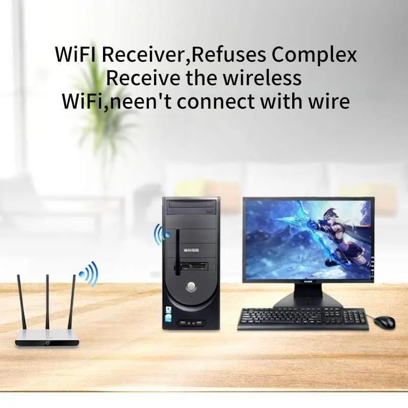 600Mbps Wireless Wifi Antenne USB Wifi Adapter Kostenloser Treiber Netzwerkkarte Internet Netzwerk Für Windows MAC OS Linux