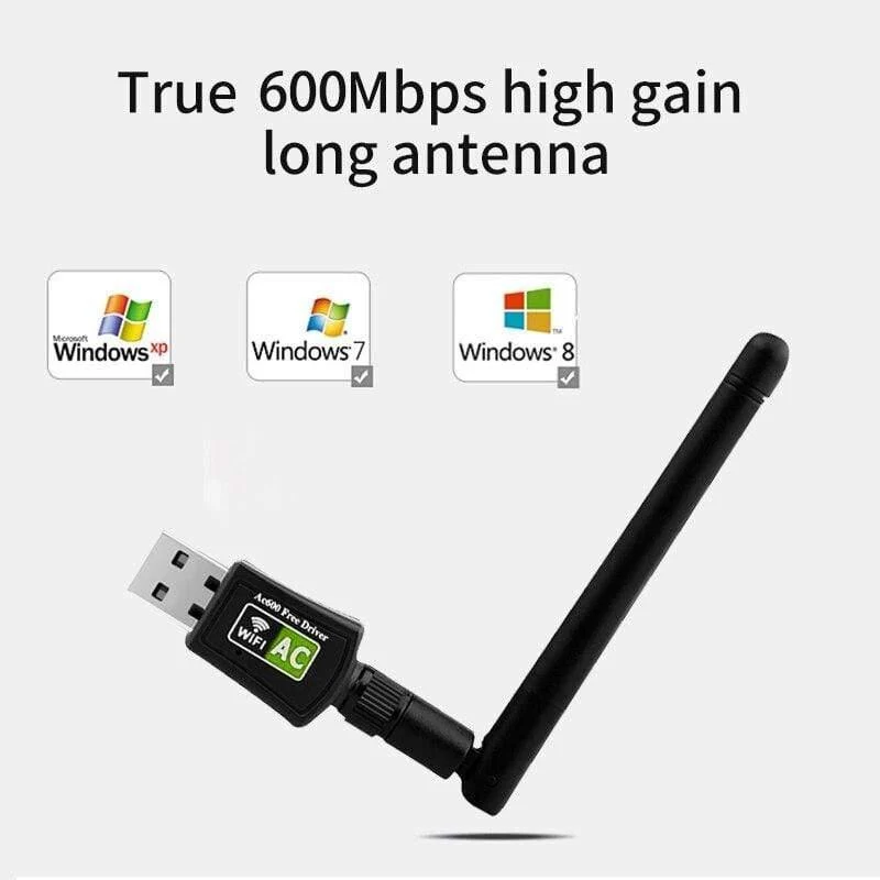 600Mbps Wireless Wifi Antenne USB Wifi Adapter Kostenloser Treiber Netzwerkkarte Internet Netzwerk Für Windows MAC OS Linux