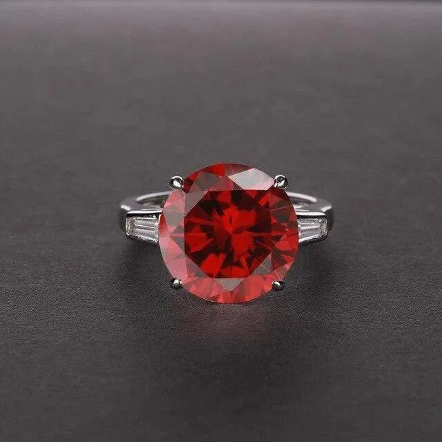 925 Sterling Silber Citrin Edelstein Geburtsstein Hochzeit Verlobung Diamanten Ring Feiner Schmuck Großhandel