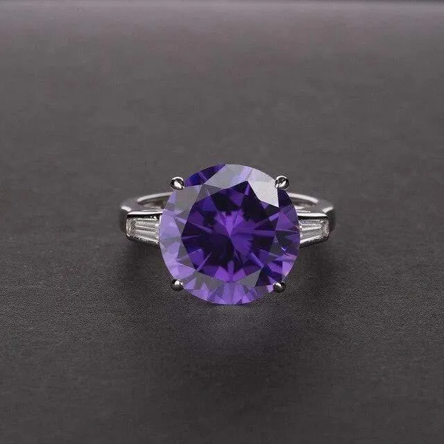 925 Sterling Silber Citrin Edelstein Geburtsstein Hochzeit Verlobung Diamanten Ring Feiner Schmuck Großhandel