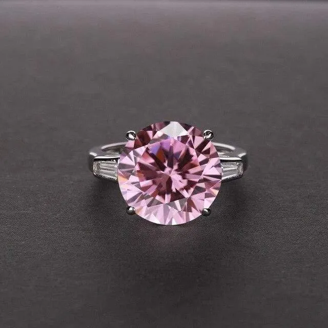 925 Sterling Silber Citrin Edelstein Geburtsstein Hochzeit Verlobung Diamanten Ring Feiner Schmuck Großhandel