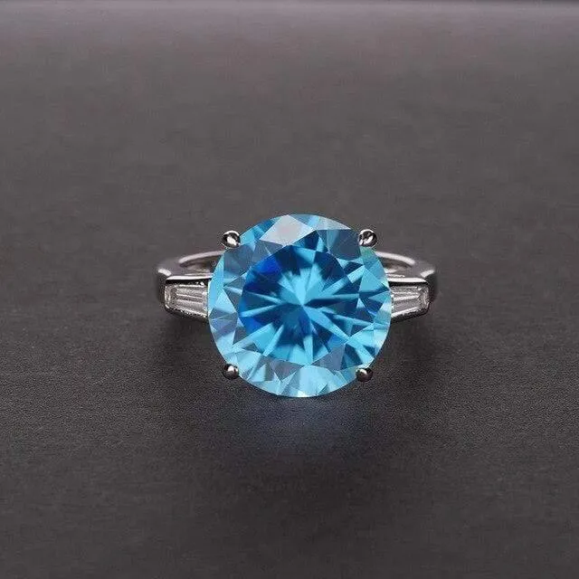 925 Sterling Silber Citrin Edelstein Geburtsstein Hochzeit Verlobung Diamanten Ring Feiner Schmuck Großhandel