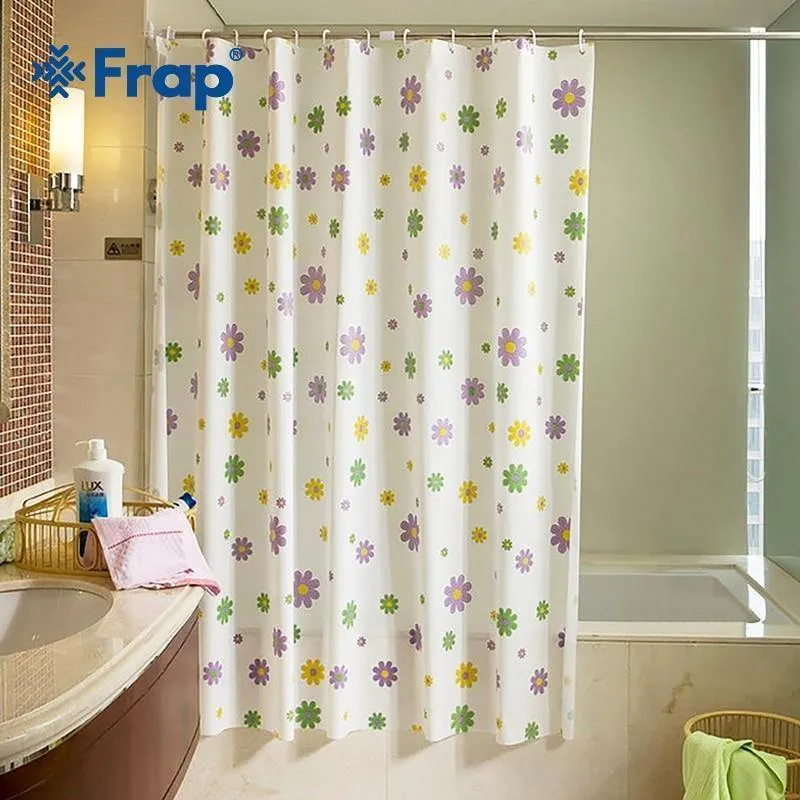 180*180 cm 180*200 cm PE Wasserdicht Duschvorhang Europäischen floral Badezimmer Vorhang Bad Vorhang Mit haken F8851