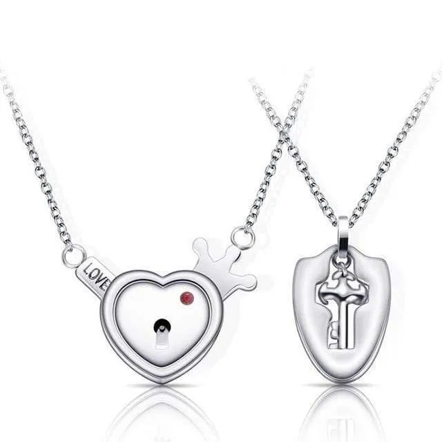 Liebhaber-Schmucksache-Liebes-Herz-Verschluss-Armband-Edelstahl-Armband-Armband-Schlüsselanhänger-Halsketten-Schmucksachen Dropshipping
