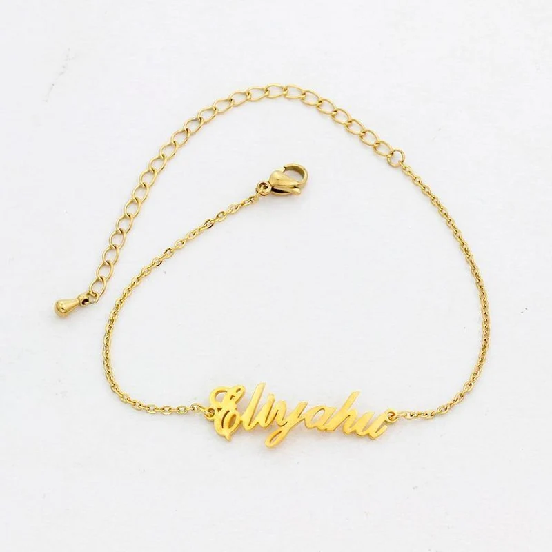 Personalisierte benutzerdefinierten Namen Armband Charms handgemachte Frauen Kinder Schmuck gravierte Handschrift Unterschrift Liebe Nachricht angepasst Geschenk