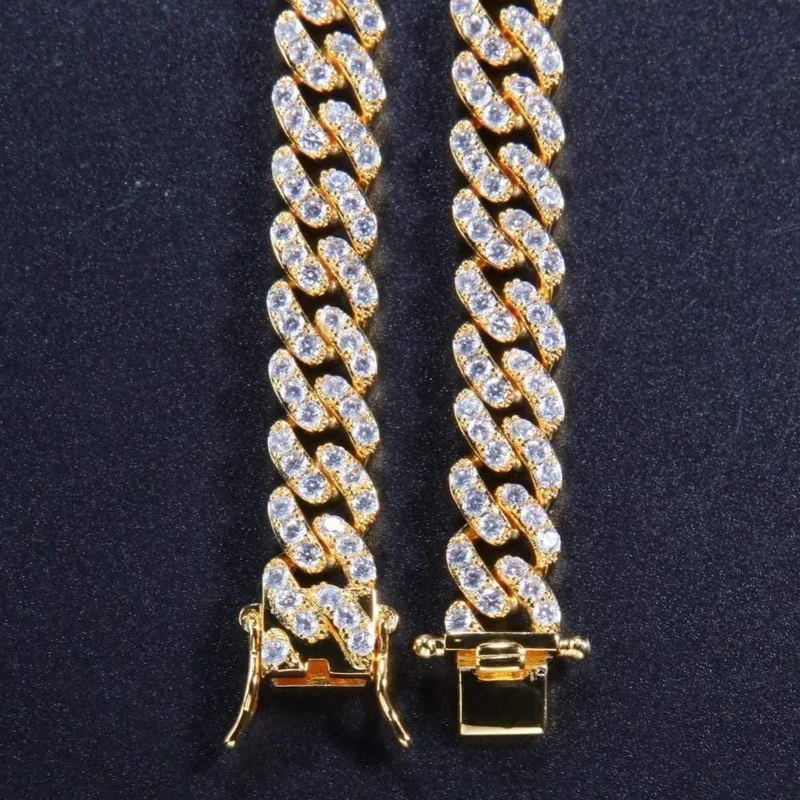 9mm Zirkonia Cuban Link Armbänder Für Männer Frauen Mode Hiphop Gold Silber Farbe Bling Armband Schmuck Drop verschiffen