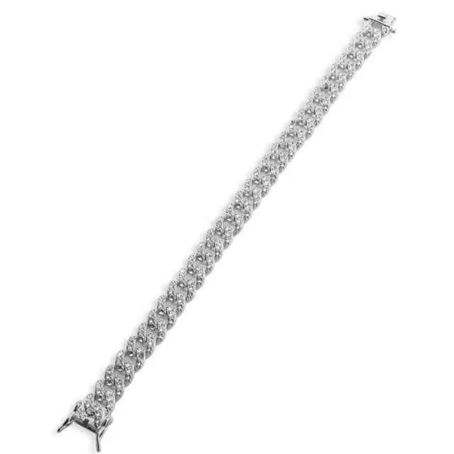 9mm Zirkonia Cuban Link Armbänder Für Männer Frauen Mode Hiphop Gold Silber Farbe Bling Armband Schmuck Drop verschiffen