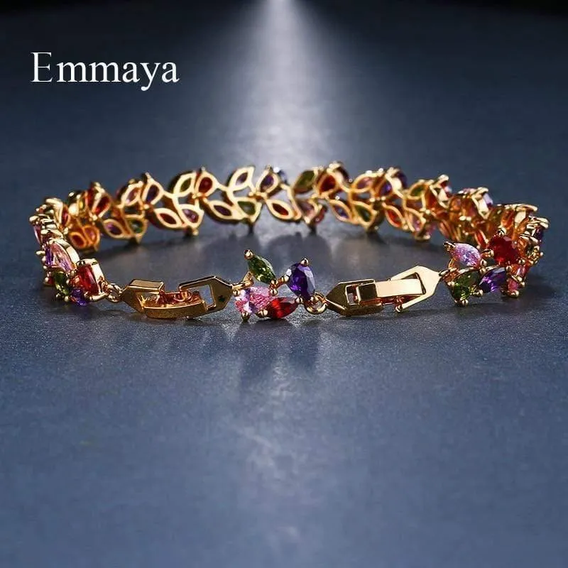 Braut Armreifen Klassischer Charme Shinny AAA CZ Armband Mehrfarbig Neues Design Schmuck für Frauen Party