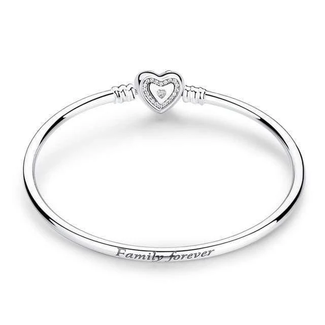 925 Sterling Silber Armband Perle Charme Herz Schneeflocke Rose Schlangenkette Grundlegende Armbänder Pan Frauen DIY Schmuck