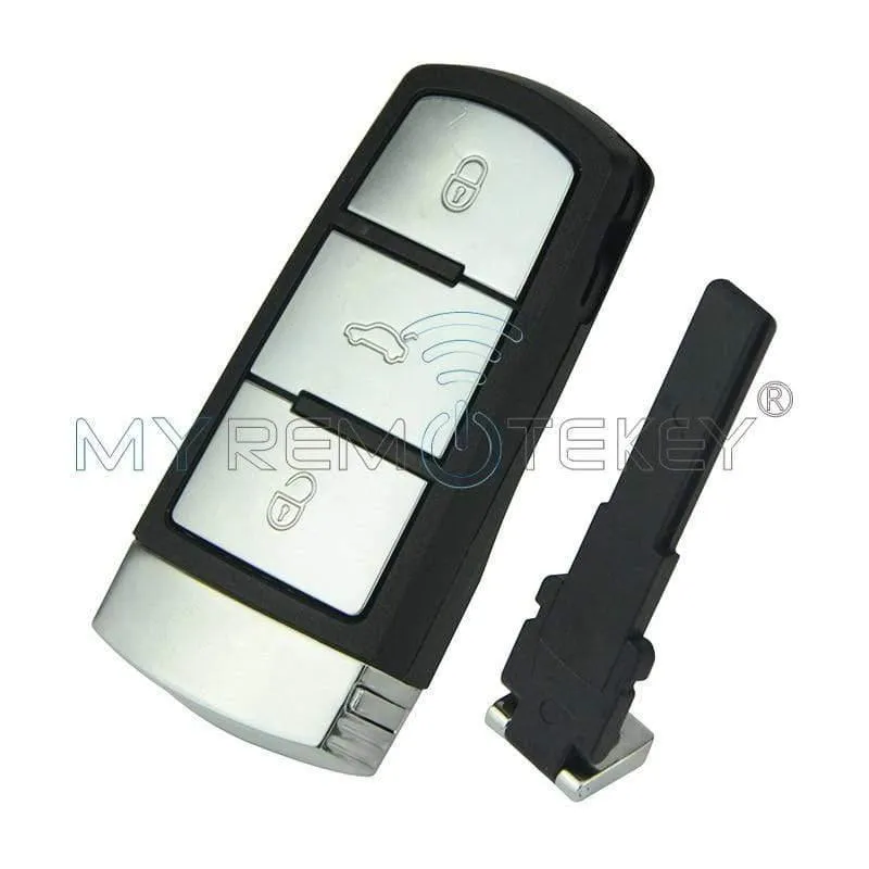 Schlüsselloser Smart-Autoschlüssel für VW Volkswagen Magotan Passat CC 2005 2006 2007 2008 2009 2010 433 MHz 3C0 959 752BA 3-Tasten-Fernbedienung