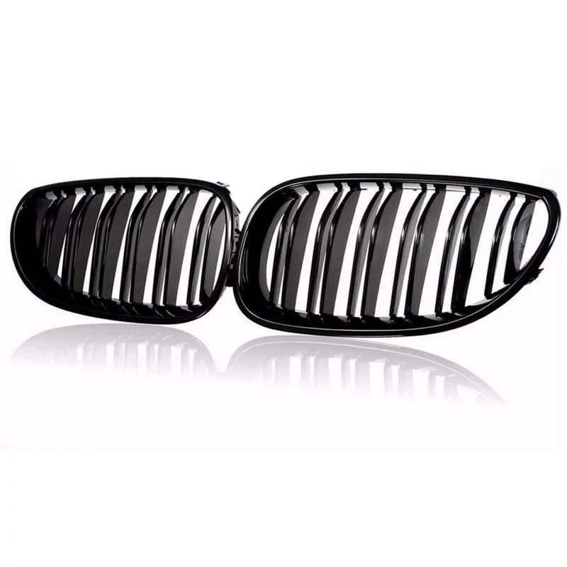Auto Front Sport Grill Nieren Grill Für BMW 5 Series M5 E60/E61 2003 2004 2005 2006 2007 2008 2009 2010 glanz Schwarz