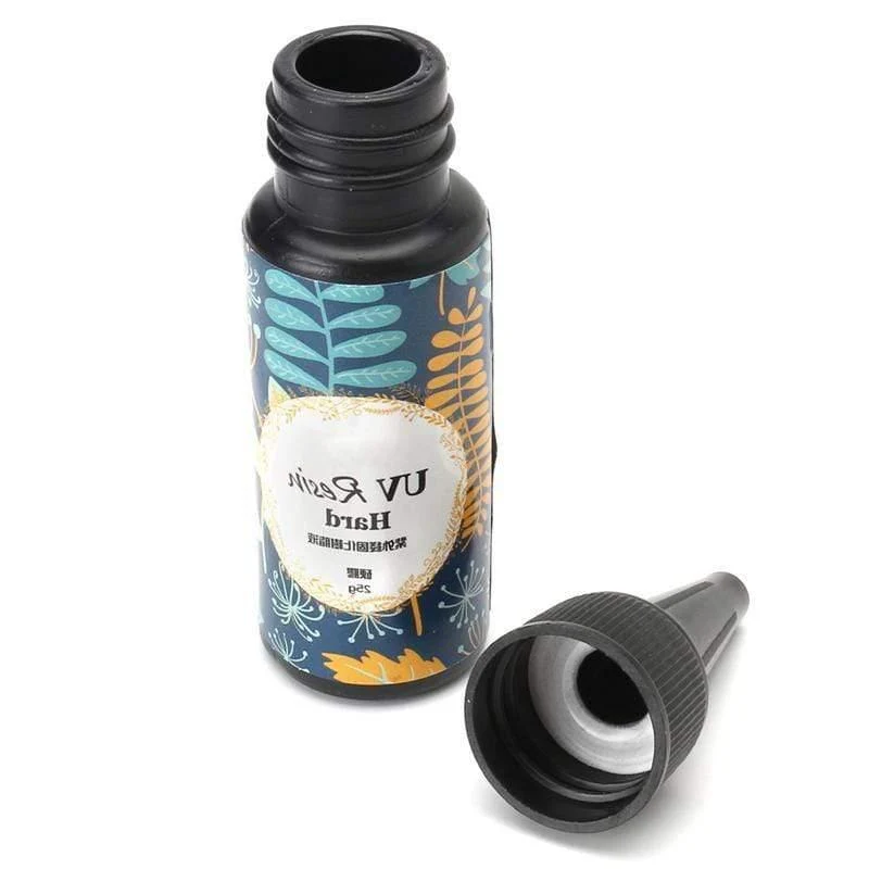 25/60/100/200 g UV-Harzkleber, klares Gel, harter Typ, solarbetrieben, ultraviolett, verfestigend, aushärtend, aktiviertes Kunstharz, Basteln für DIY-Schmuckformen