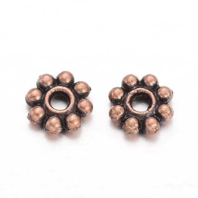 300 teil/beutel Gänseblümchen Blume Spacer Perlen Legierung Metall Perlen Erkenntnisse Für DIY Schmuck Armbänder Halsketten, Der Mischfarbe Großhandel
