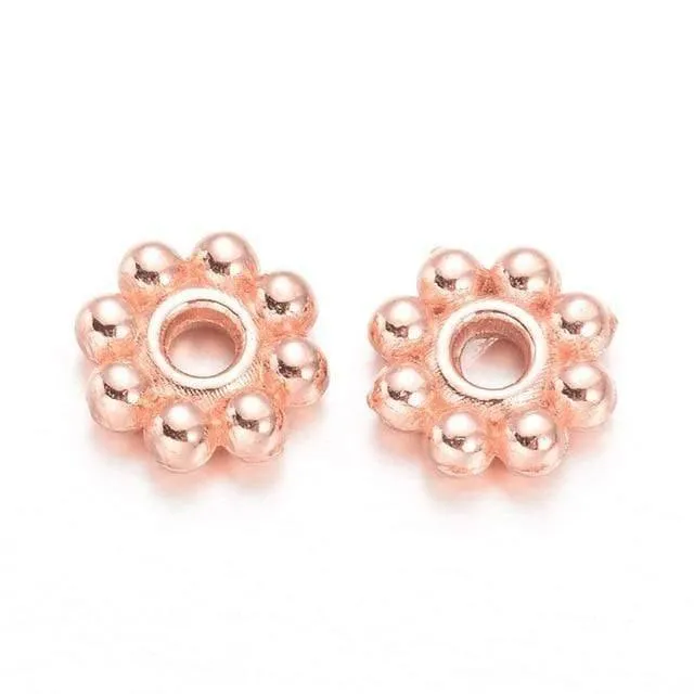 300 teil/beutel Gänseblümchen Blume Spacer Perlen Legierung Metall Perlen Erkenntnisse Für DIY Schmuck Armbänder Halsketten, Der Mischfarbe Großhandel