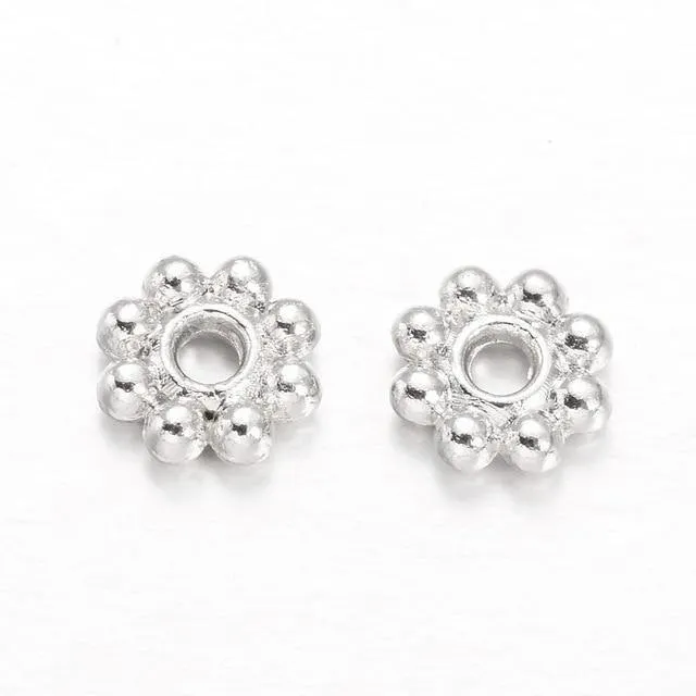 300 teil/beutel Gänseblümchen Blume Spacer Perlen Legierung Metall Perlen Erkenntnisse Für DIY Schmuck Armbänder Halsketten, Der Mischfarbe Großhandel