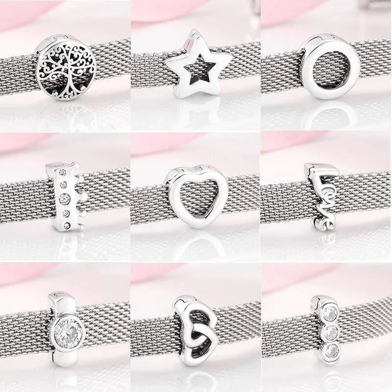 925 Sterling Silber Schöne Clips Perlen Fit Original Reflections Charm Armband Frauen Schmuckherstellung