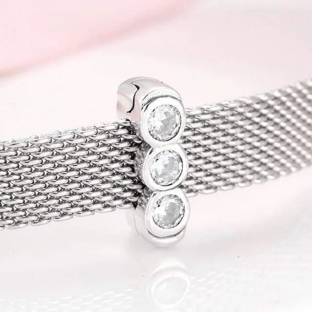 925 Sterling Silber Schöne Clips Perlen Fit Original Reflections Charm Armband Frauen Schmuckherstellung