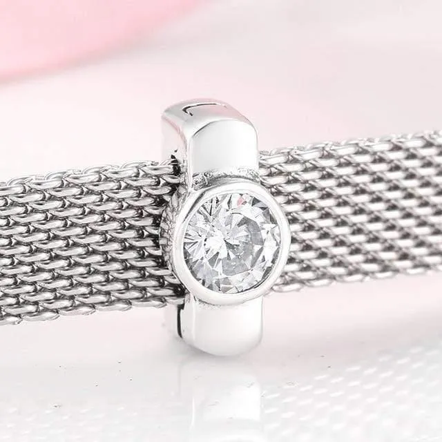925 Sterling Silber Schöne Clips Perlen Fit Original Reflections Charm Armband Frauen Schmuckherstellung