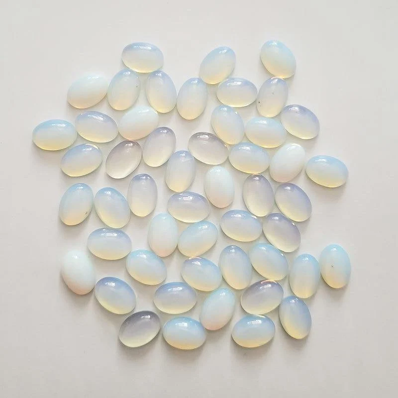 50 teile/los 2018 Mode TOP qualität reiki opal steine ​​Oval CAB CABOCHON perlen 10x14mm für schmuck machen kostenloser versand