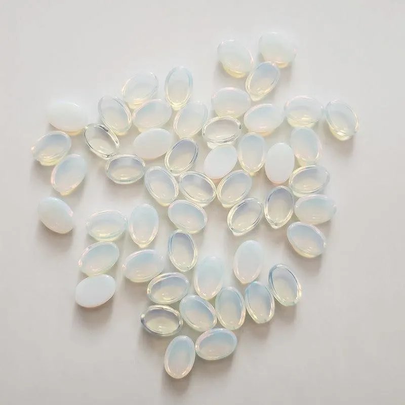 50 teile/los 2018 Mode TOP qualität reiki opal steine ​​Oval CAB CABOCHON perlen 10x14mm für schmuck machen kostenloser versand