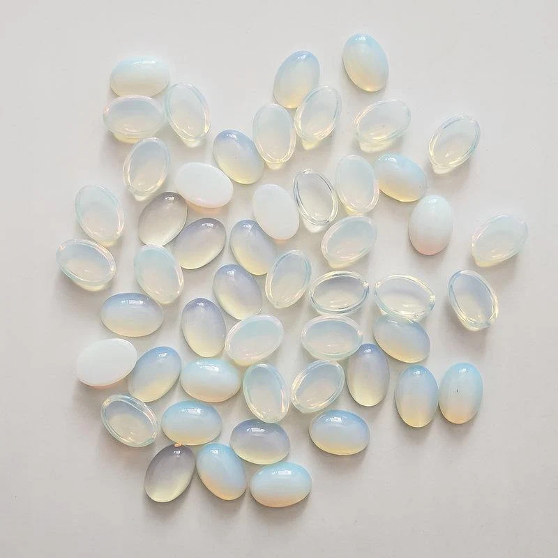 50 teile/los 2018 Mode TOP qualität reiki opal steine ​​Oval CAB CABOCHON perlen 10x14mm für schmuck machen kostenloser versand