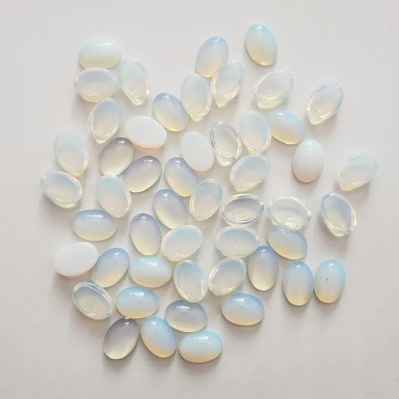 50 teile/los 2018 Mode TOP qualität reiki opal steine ​​Oval CAB CABOCHON perlen 10x14mm für schmuck machen kostenloser versand