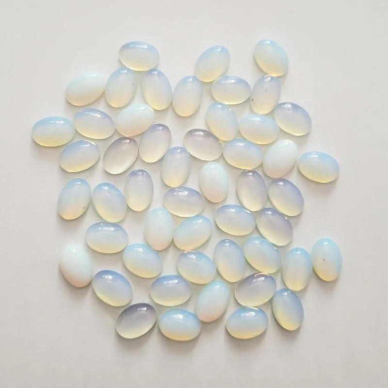 50 teile/los 2018 Mode TOP qualität reiki opal steine ​​Oval CAB CABOCHON perlen 10x14mm für schmuck machen kostenloser versand