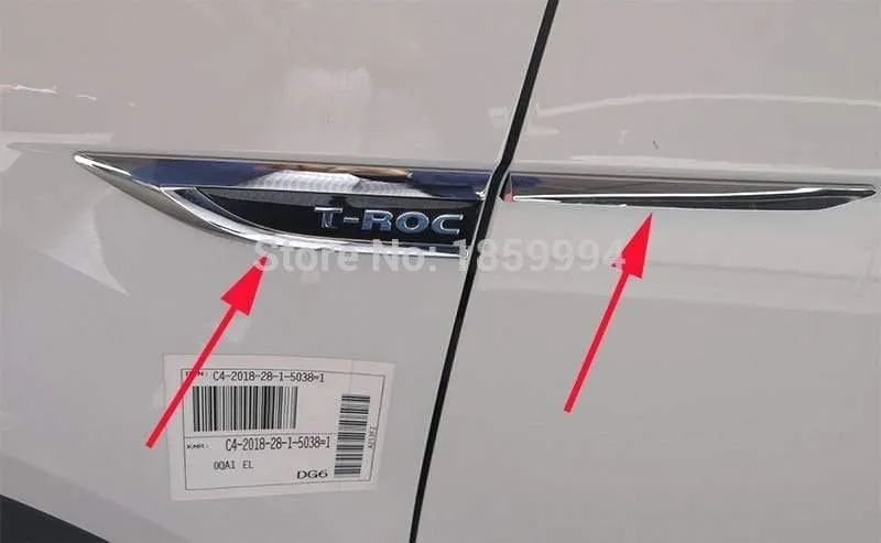 2018 2019 VW T-ROC TROC Original Tür Seitenflügel Kotflügel Emblem Abzeichen Aufkleber Blende