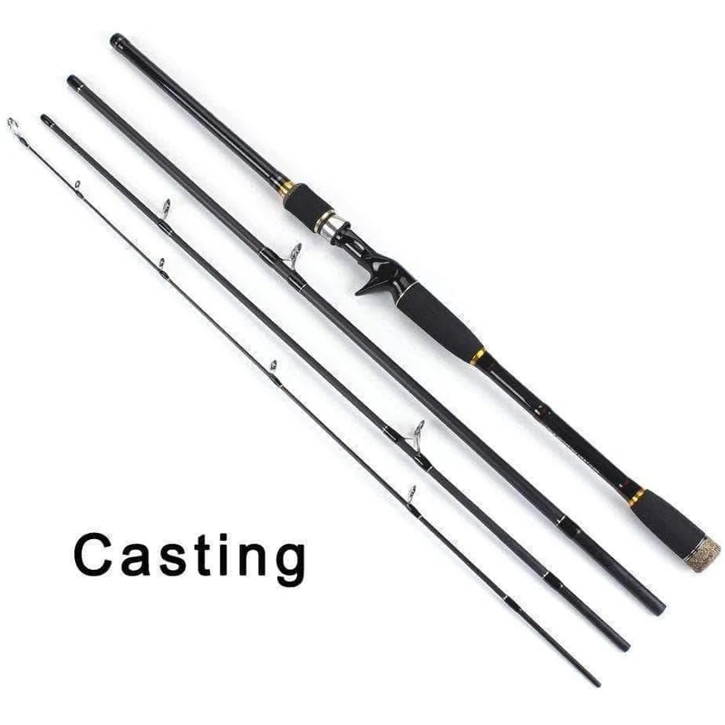 Spinning Casting Angelrute 100% Carbon Faser 2.1 m-3.0 m 4 Abschnitt M Locken Stangen Schnelle Action Pesca reise Angelrute Tackle