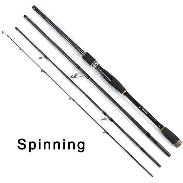 Spinning Casting Angelrute 100% Carbon Faser 2.1 m-3.0 m 4 Abschnitt M Locken Stangen Schnelle Action Pesca reise Angelrute Tackle