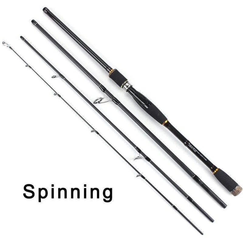 Spinning Casting Angelrute 100% Carbon Faser 2.1 m-3.0 m 4 Abschnitt M Locken Stangen Schnelle Action Pesca reise Angelrute Tackle
