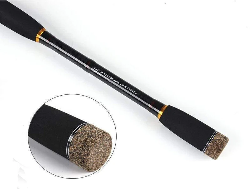 Spinning Casting Angelrute 100% Carbon Faser 2.1 m-3.0 m 4 Abschnitt M Locken Stangen Schnelle Action Pesca reise Angelrute Tackle