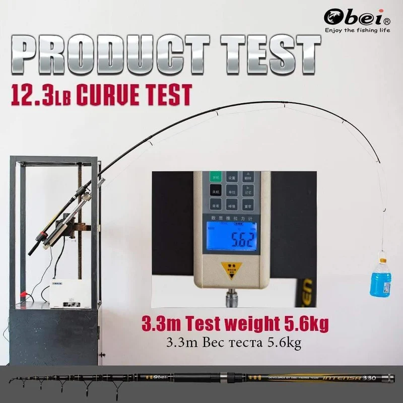 Teleskop-Karpfenrute, tragbar, professionell, ultraleicht, Experten-Reiserute, 3.3 m, 3.6 m, 3.25 lbs (ca. 1,47 kg)