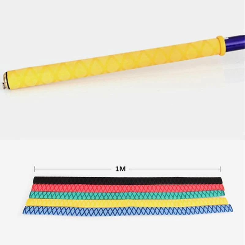 Schrumpfschlauch Angelrute Griff Grip 1M Rutschfeste Isolierung Schlauch Hülse für Golf Tennis Badminton Schläger 5 Farbe