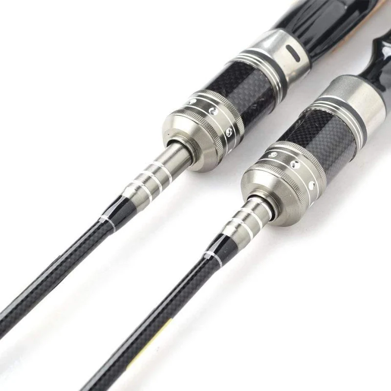 Carbonfaser-Angelruten, Spinnrute, 2 Abschnitte, 1.8 m, 602UL, Reiserute, Casting-Köder, Gewicht 0.8-5 g, Spitze aus massivem Carbon