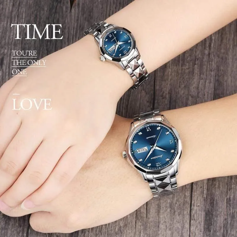 Uhren Luxus mechanische Uhr männlich Edelstahl wasserdicht Liebhaber automatische Uhr Rose Gold