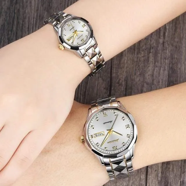 Uhren Luxus mechanische Uhr männlich Edelstahl wasserdicht Liebhaber automatische Uhr Rose Gold
