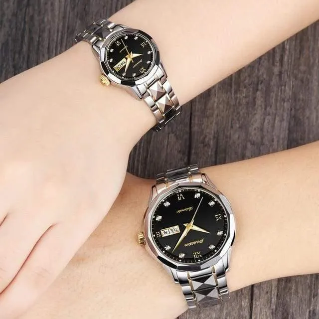 Uhren Luxus mechanische Uhr männlich Edelstahl wasserdicht Liebhaber automatische Uhr Rose Gold