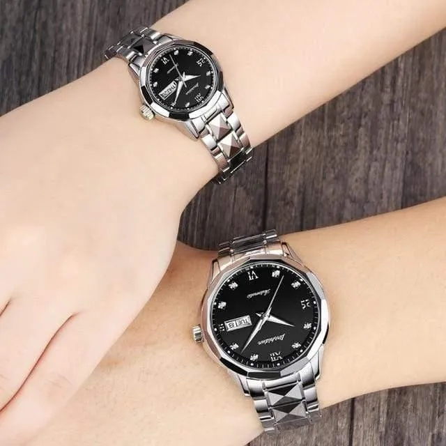 Uhren Luxus mechanische Uhr männlich Edelstahl wasserdicht Liebhaber automatische Uhr Rose Gold