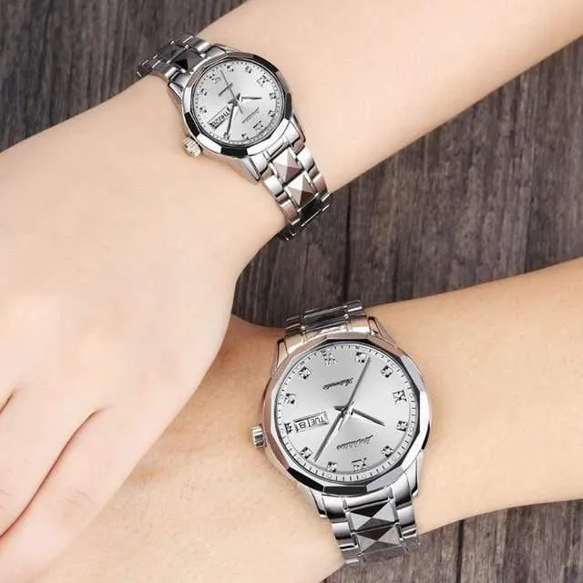 Uhren Luxus mechanische Uhr männlich Edelstahl wasserdicht Liebhaber automatische Uhr Rose Gold