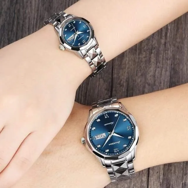 Uhren Luxus mechanische Uhr männlich Edelstahl wasserdicht Liebhaber automatische Uhr Rose Gold