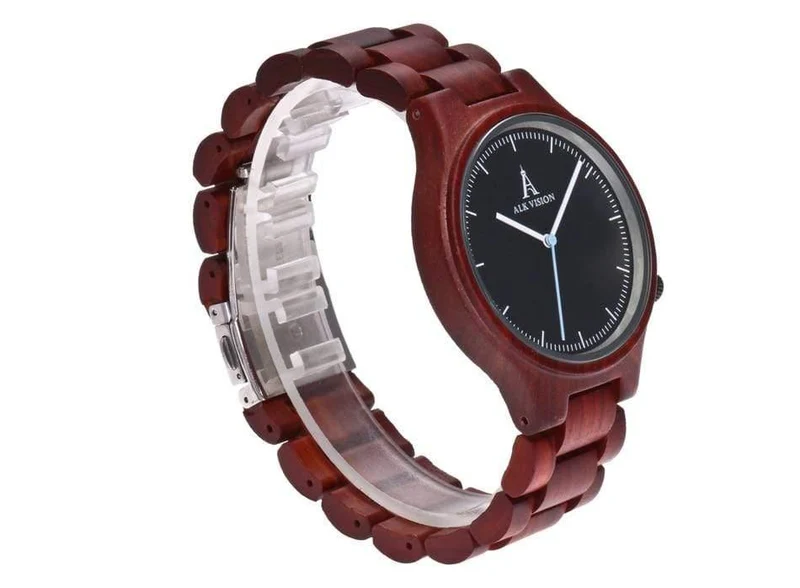 Holzuhr Mode Quarz Damen Holzuhr Casual Liebhaber Holzuhr Frauen Männer Top-Marke Luxusuhr ALK Vision