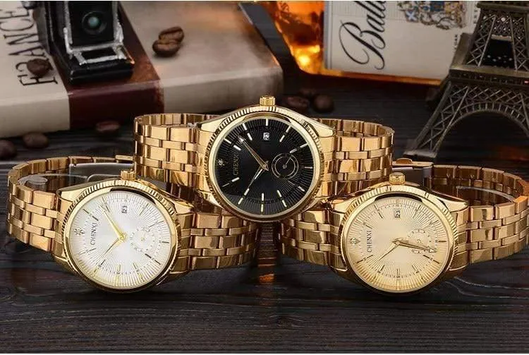 Liebhaberuhr Damen Herren Paar Armbanduhr 2 Pieces Classic Business Kleid Uhr Edelstahl 069IPG
