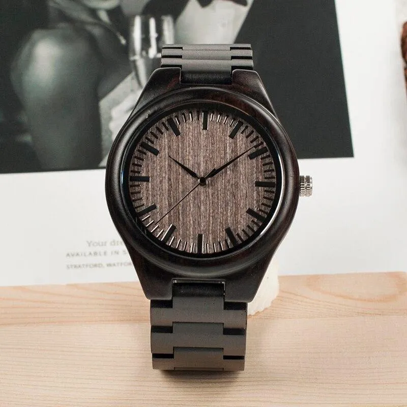 Frauen uhren männer relogio masculino liebhaber ebenholz quarz damen armbanduhr montre femme erkek kol saati in geschenkbox