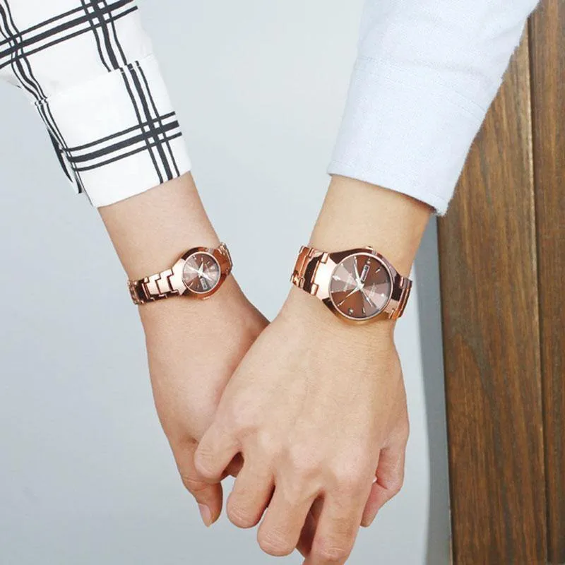 Paare uhren quarz kalender wasserdichte uhr für frauen männer mode liebhaber armbanduhr relogio feminino masculino