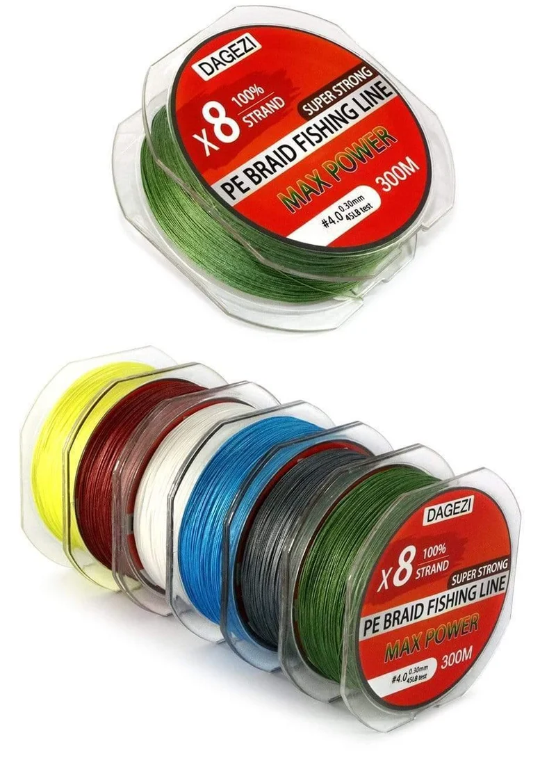 8 strang 300 m/330YDS Mit Geschenk Super Starke 10-80LB marke angelschnur 100% PE Geflochtene Angelschnur glatte linie