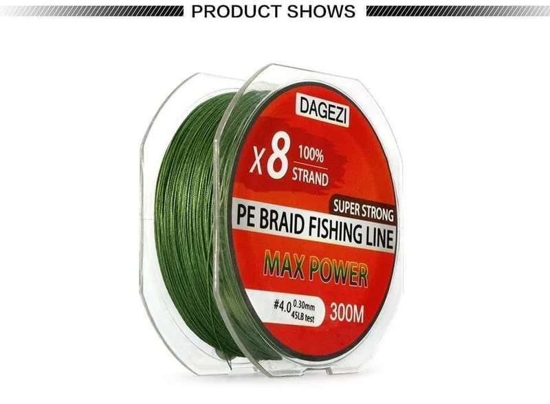 8 strang 300 m/330YDS Mit Geschenk Super Starke 10-80LB marke angelschnur 100% PE Geflochtene Angelschnur glatte linie
