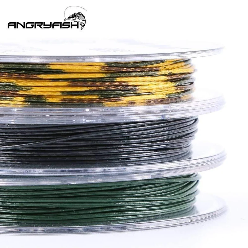 15 m Karpfen-Angelschnur, beschichtetes Hakenglied, 15 lb, 25 lb, 35 lb